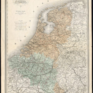 Antieke Kaart Nederland Holland België Luxemburg Dufour Dyonnet 1880