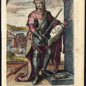 Antieke prent-HENRICUS II-HENRY-ARMOUR-DUKE-BRABANT-Barlandus-1603