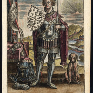 Antieke prent-JOHN IV-LOTHIER-LIMBURG-DOG-ARMOUR-DUKE-BRABANT-Barlandus-1603
