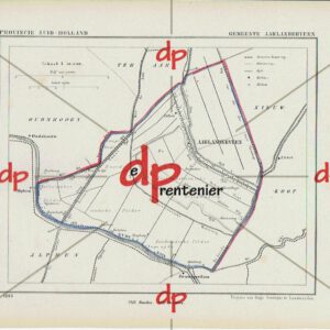 Kuyper kaart Gemeente Aarlanderveen (Zuid-Holland) (1866)