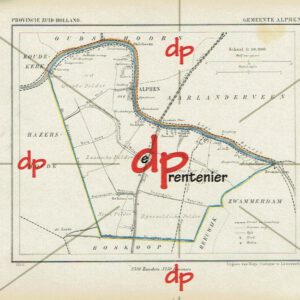Kuyper kaart Gemeente Alphen (Zuid-Holland) (1866)