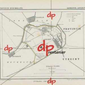 Kuyper kaart Gemeente Asperen (Zuid-Holland) (1867)