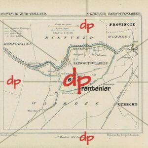 Kuyper kaart Gemeente Barwoutswaarder (Zuid-Holland) (1866)