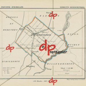 Kuyper kaart Gemeente Bergschenhoek (Zuid-Holland) (1866)