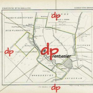 Kuyper kaart Gemeente Broek (Zuid-Holland) (1866)