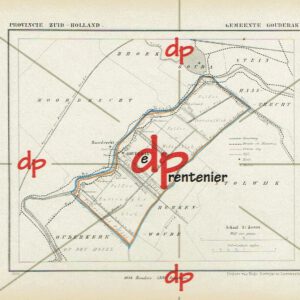 Kuyper kaart Gemeente Gouderak (Zuid-Holland) (1866)