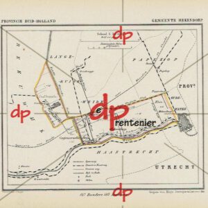Kuyper kaart Gemeente Hekendorp (Zuid-Holland) (1866)