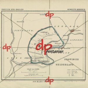 Kuyper kaart Gemeente Kedichem (Zuid-Holland) (1866)