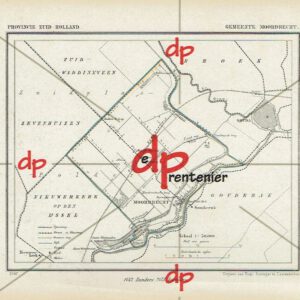 Kuyper kaart Gemeente Moordrecht (Zuid-Holland) (1867)