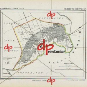 Kuyper kaart Gemeente Nieuwkoop (Zuid-Holland) (1867)