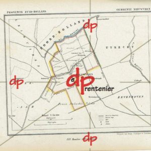 Kuyper kaart Gemeente Nieuwveen (Zuid-Holland) (1867)