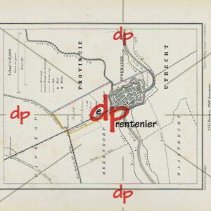Kuyper kaart Gemeente Oudewater (Zuid-Holland) (1867)