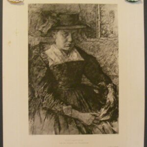 Photo gravure 1933 Kostuum studie R. Paulussen naar  W.Leibl 1844-1900